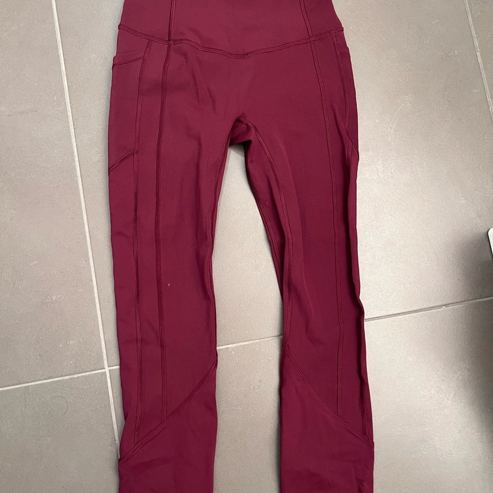 Lululemon Athletica Deep Red Leggings